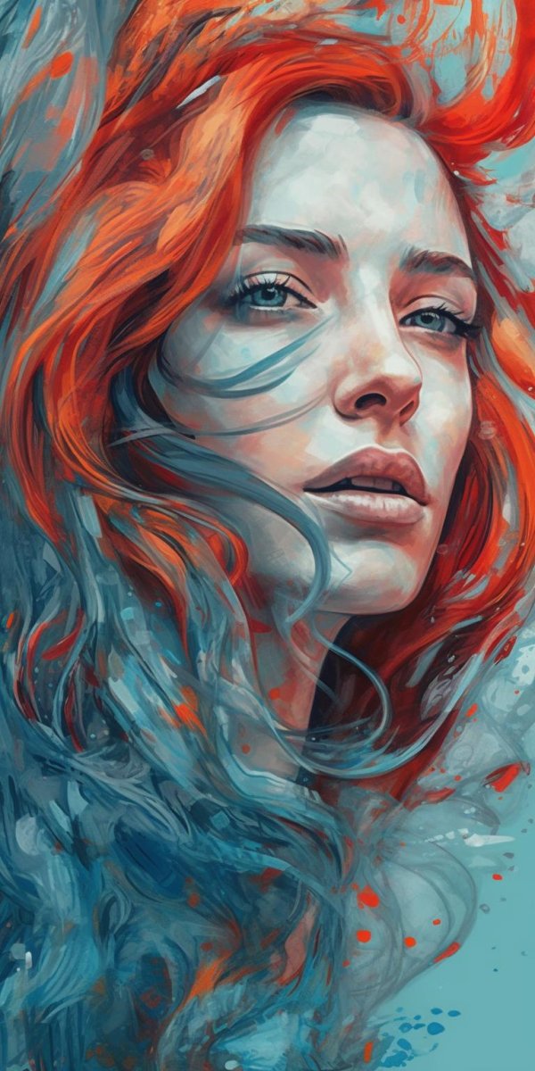 С девушками нарисованные цветные