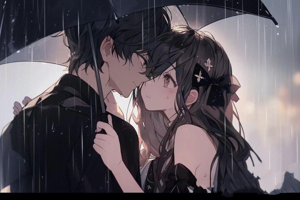 Аниме девушка с парнем