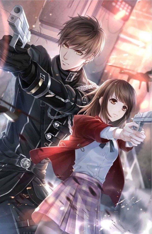 Аниме девушка с парнем