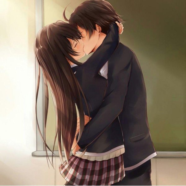 Аниме девушка с парнем