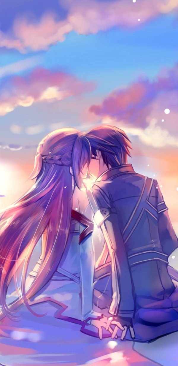 Аниме девушка с парнем