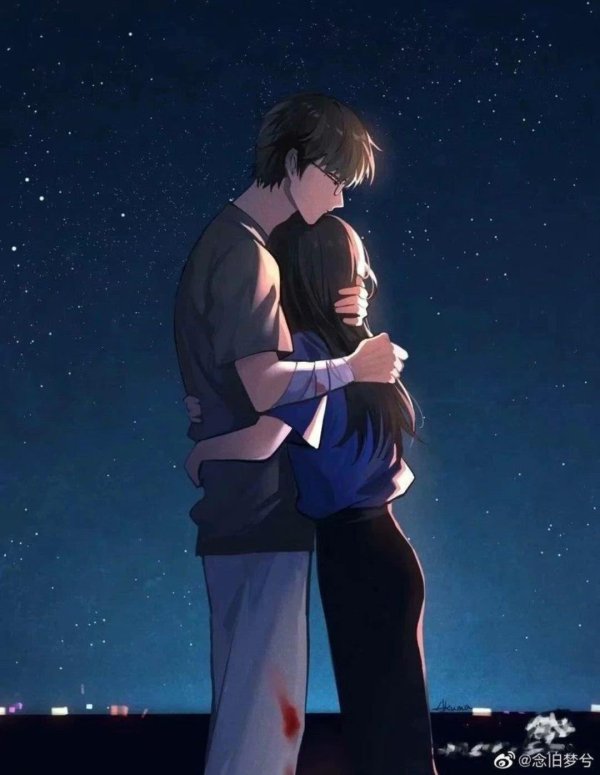 Аниме девушка с парнем