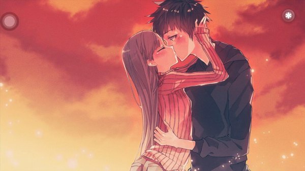 Аниме девушка с парнем