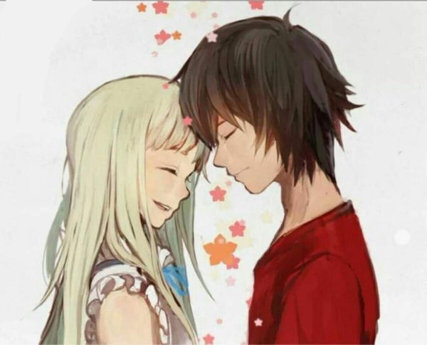 Аниме девушка с парнем