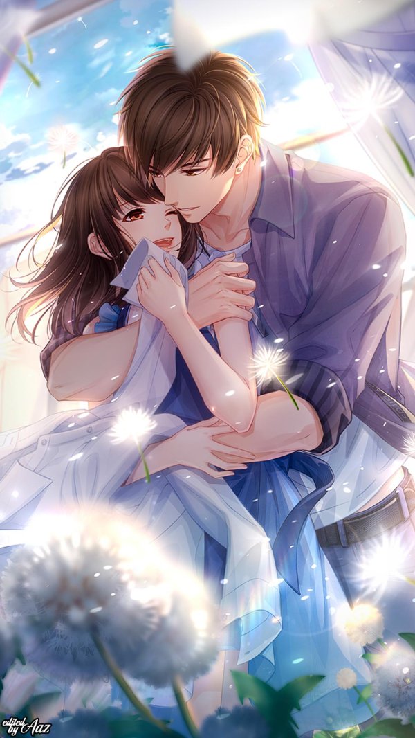 Аниме девушка с парнем