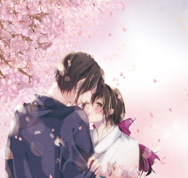 Аниме девушка с парнем