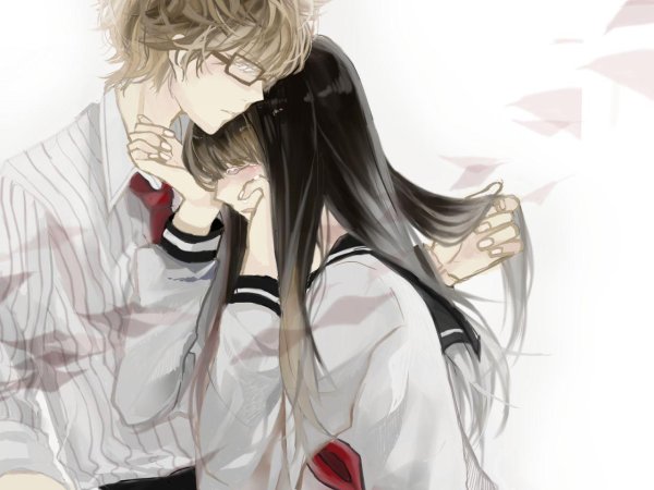 Аниме девушка с парнем