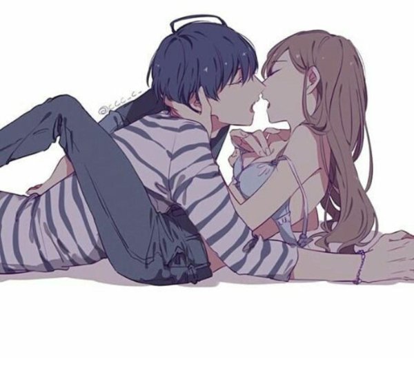 Аниме девушка с парнем