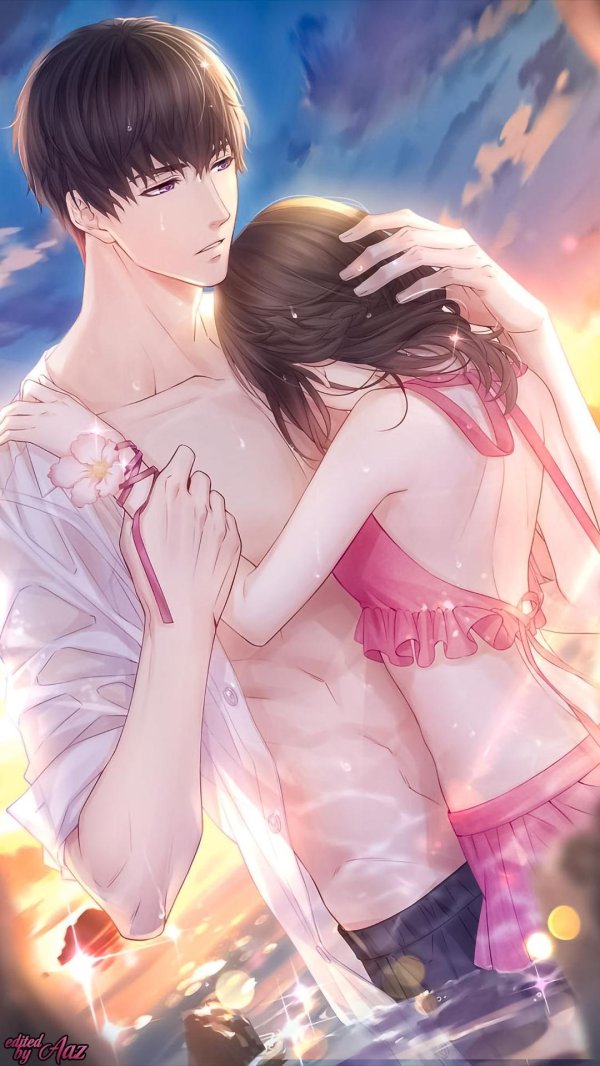 Аниме девушка с парнем