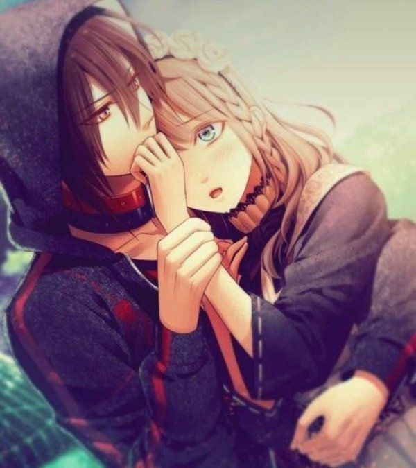 Аниме девушка с парнем