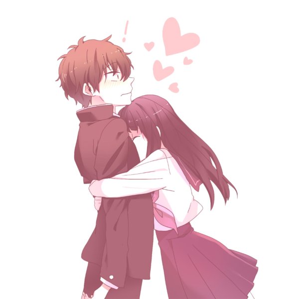 Аниме девушка с парнем