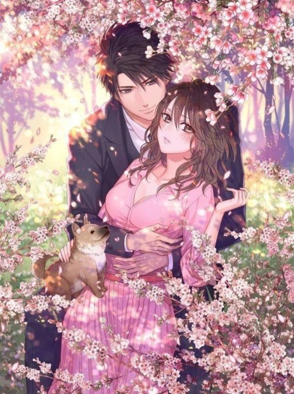 Аниме девушка с парнем