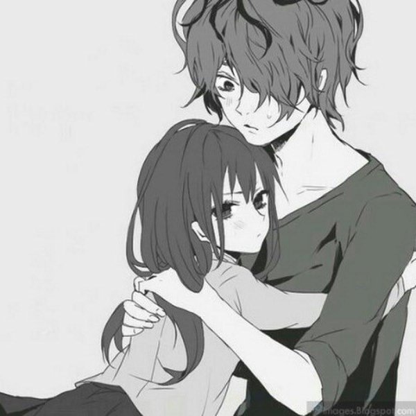 Аниме девушка с парнем