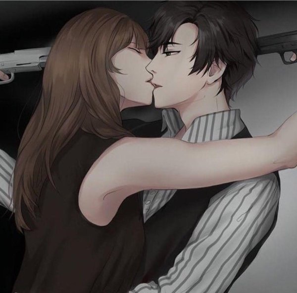 Аниме девушка с парнем