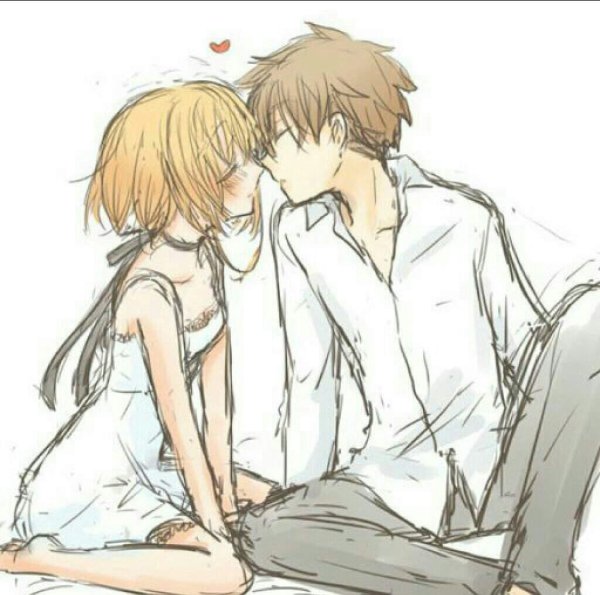Аниме девушка с парнем