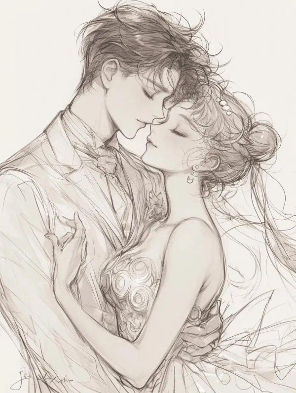 Парень и девушка нарисованные