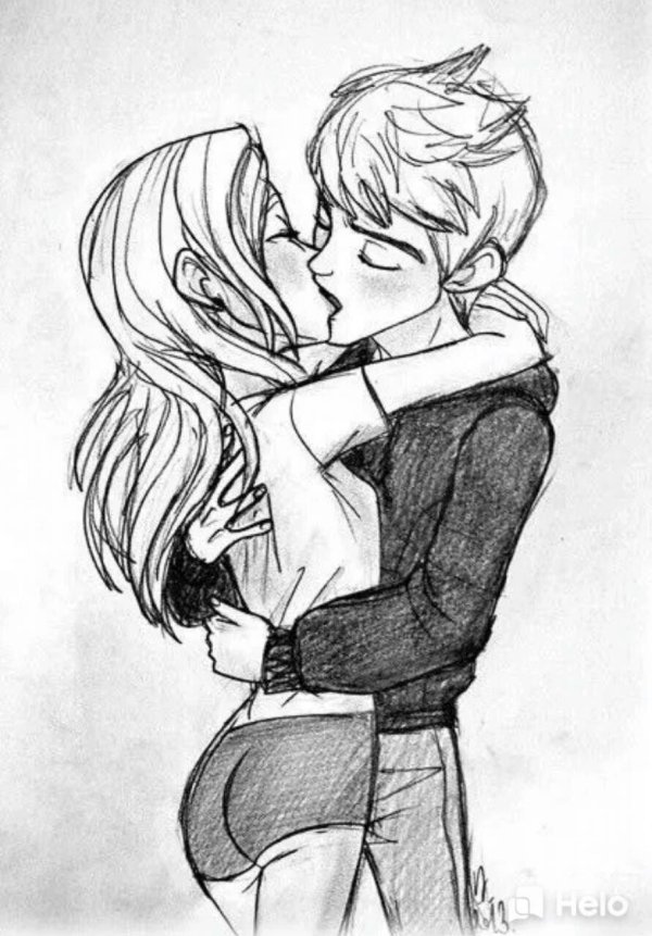 Парень и девушка нарисованные