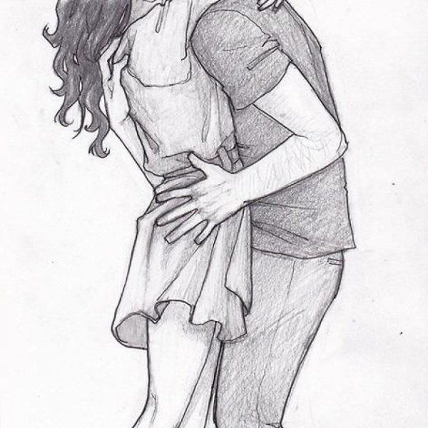 Парень и девушка нарисованные