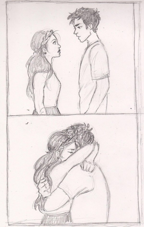 Парень и девушка нарисованные