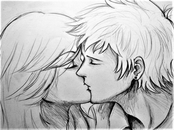 Парень и девушка нарисованные