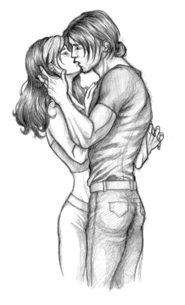 Парень и девушка нарисованные