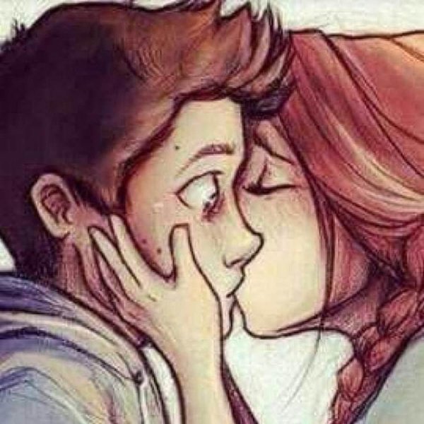 Парень и девушка нарисованные