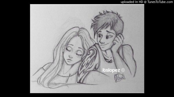 Парень и девушка нарисованные