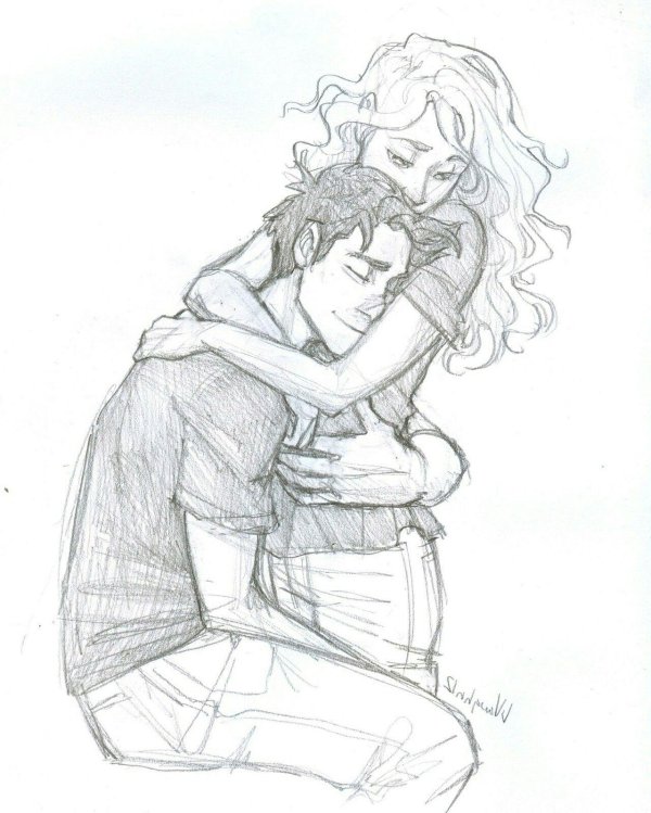 Парень и девушка нарисованные