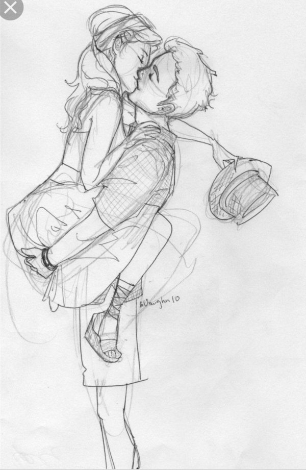 Парень и девушка нарисованные