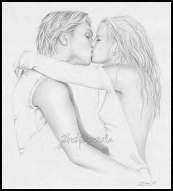 Парень и девушка нарисованные