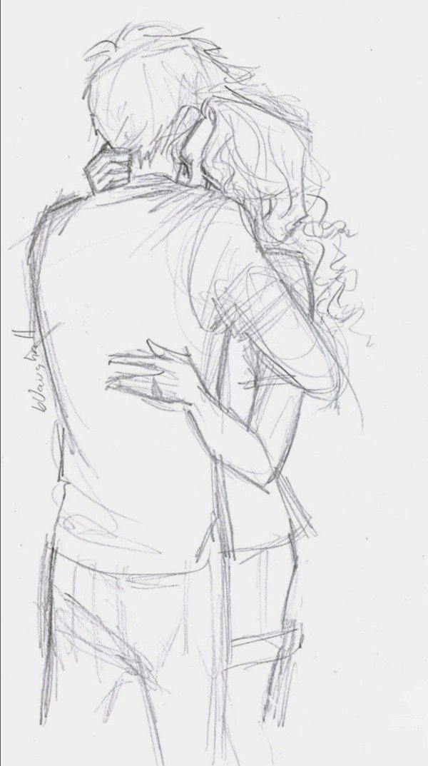 Парень и девушка нарисованные