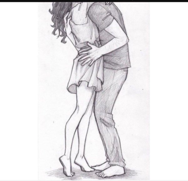 Парень и девушка нарисованные