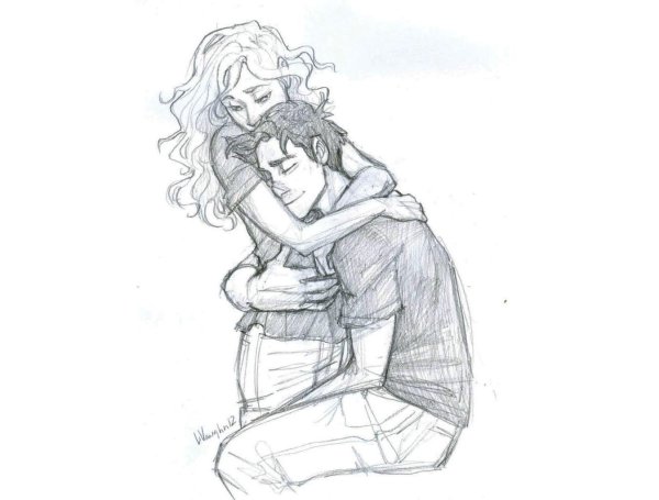 Парень и девушка нарисованные