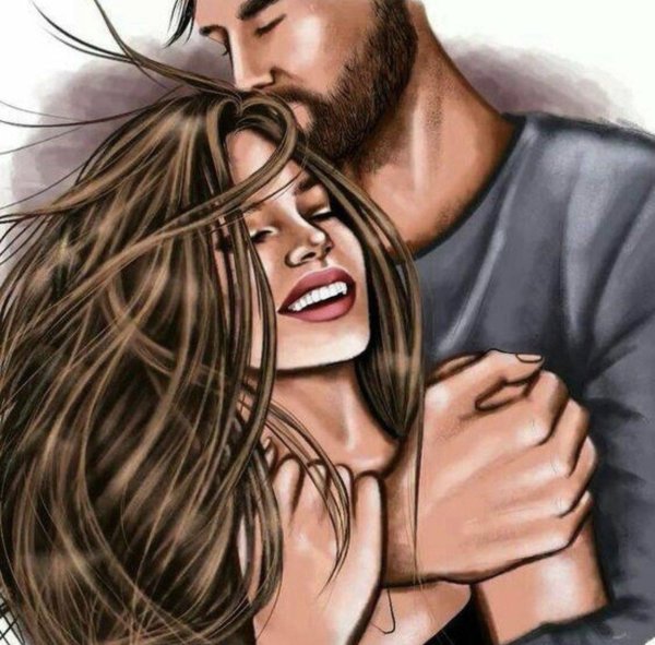 Парень и девушка нарисованные