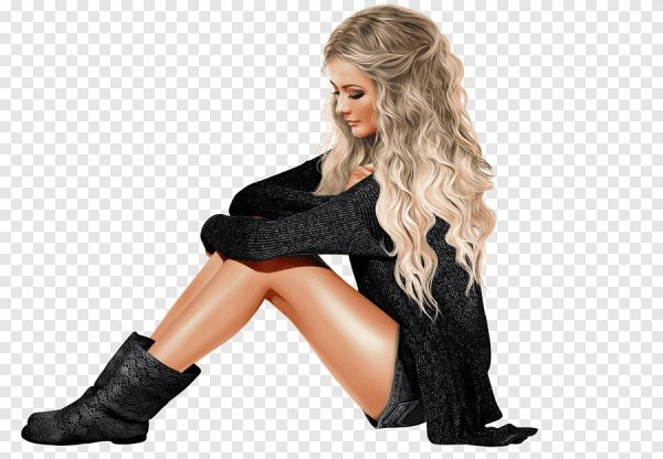 Девушка на белом фоне