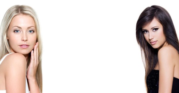 Девушка на белом фоне