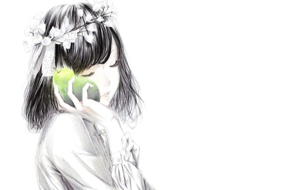 Девушка на белом фоне