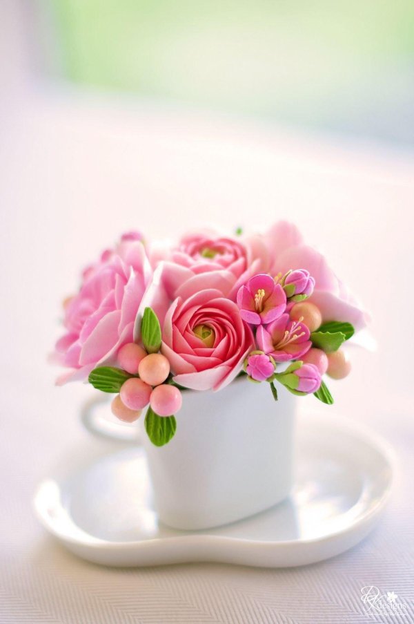 цветок из полимерной глины