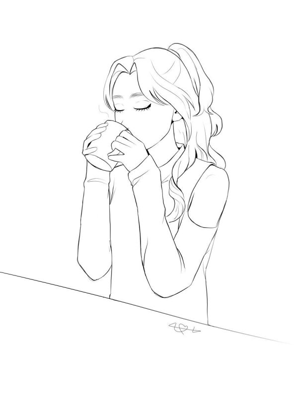 С девушками без лица нарисованные