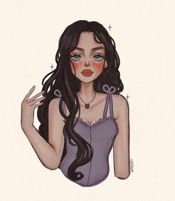 С девушками без лица нарисованные