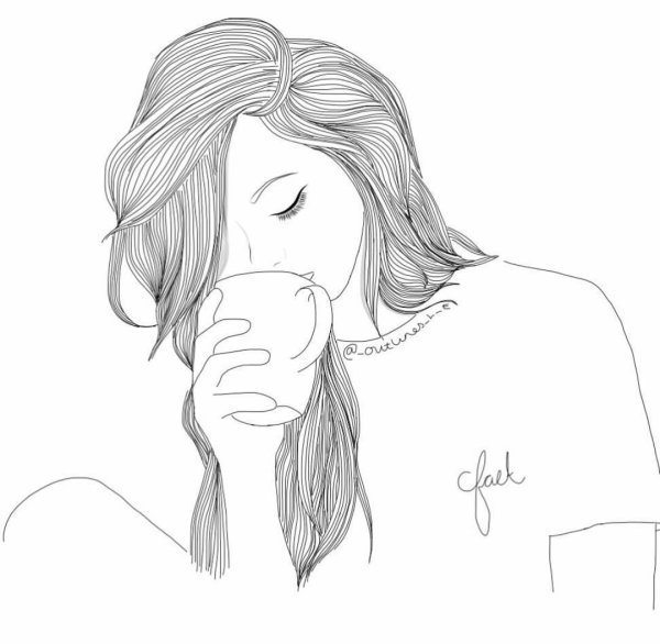 С девушками без лица нарисованные