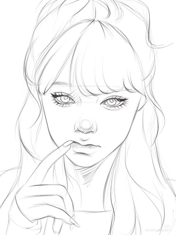 С девушками без лица нарисованные