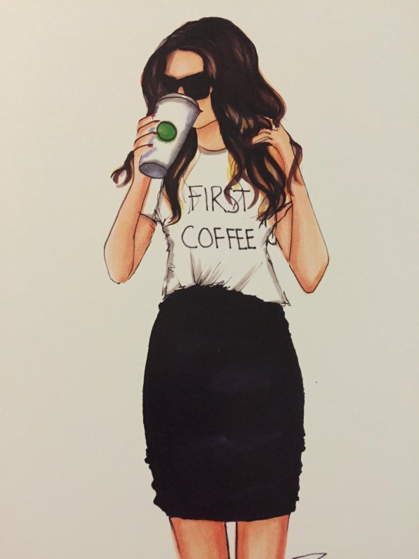 С девушками без лица нарисованные