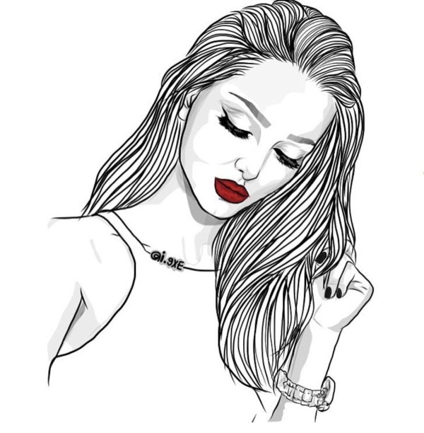 С девушками без лица нарисованные