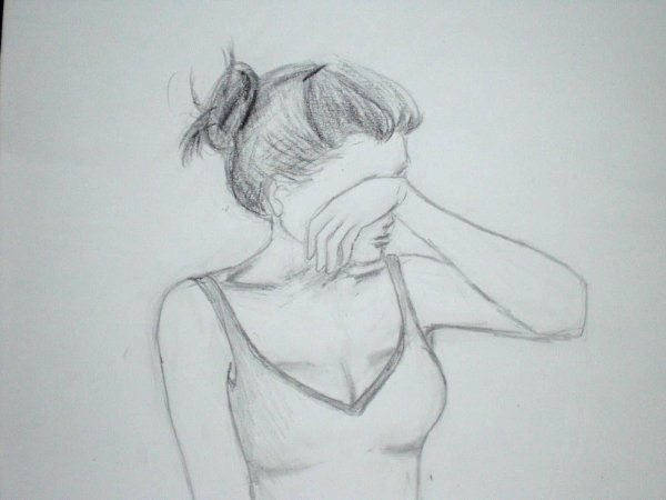 С девушками без лица нарисованные