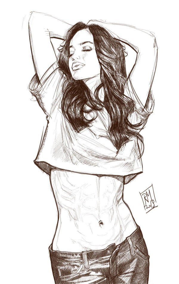 С девушками без лица нарисованные