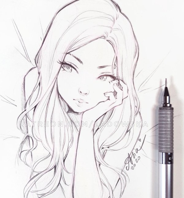 С девушками без лица нарисованные