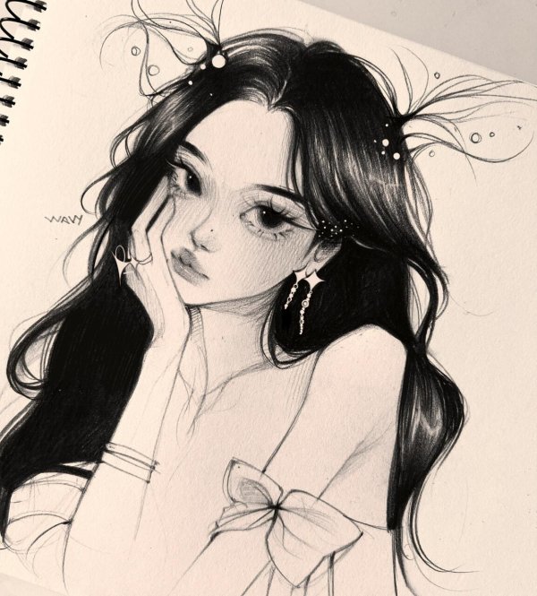 С девушками без лица нарисованные