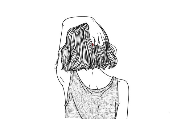 С девушками без лица нарисованные