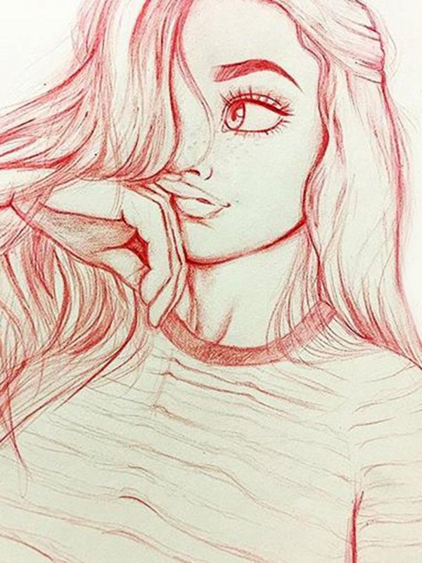 С девушками без лица нарисованные
